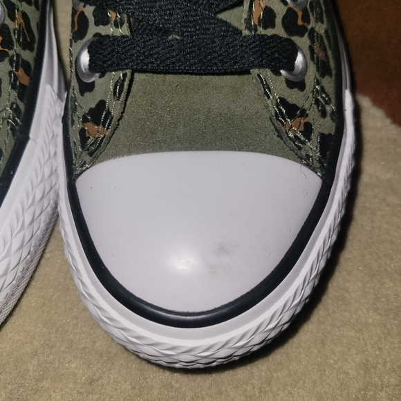 RARE🔥 Converse ZOOM CONS PRO CTAS Hi Leopard Olive Cheetah Print Sz 3.5 M Shoes - Picture 10 of 10